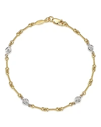 Roberto Coin 18K Yellow Gold and Diamond Station Bracelet
