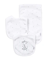 Little Me Infant Unisex Welcome to the World Bib & Burp Cloth Set - Baby