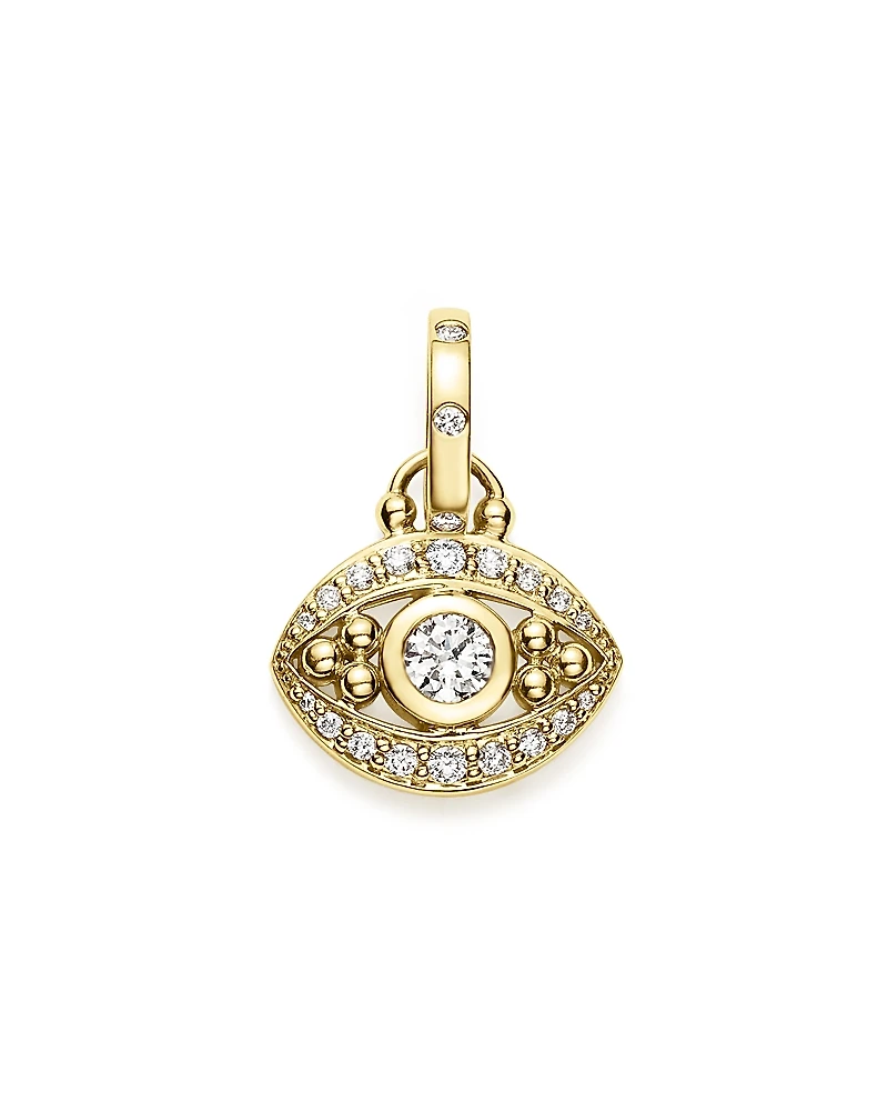 Temple St. Clair 18K Yellow Gold Evil Eye Pendant with Diamonds