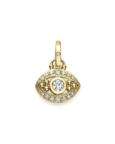 Temple St. Clair 18K Yellow Gold Evil Eye Pendant with Diamonds