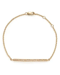 Diamond Bar Bracelet in 14K Yellow Gold, .25 tcw