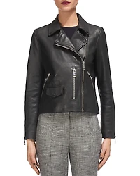 Whistles Agnes Leather Moto Jacket