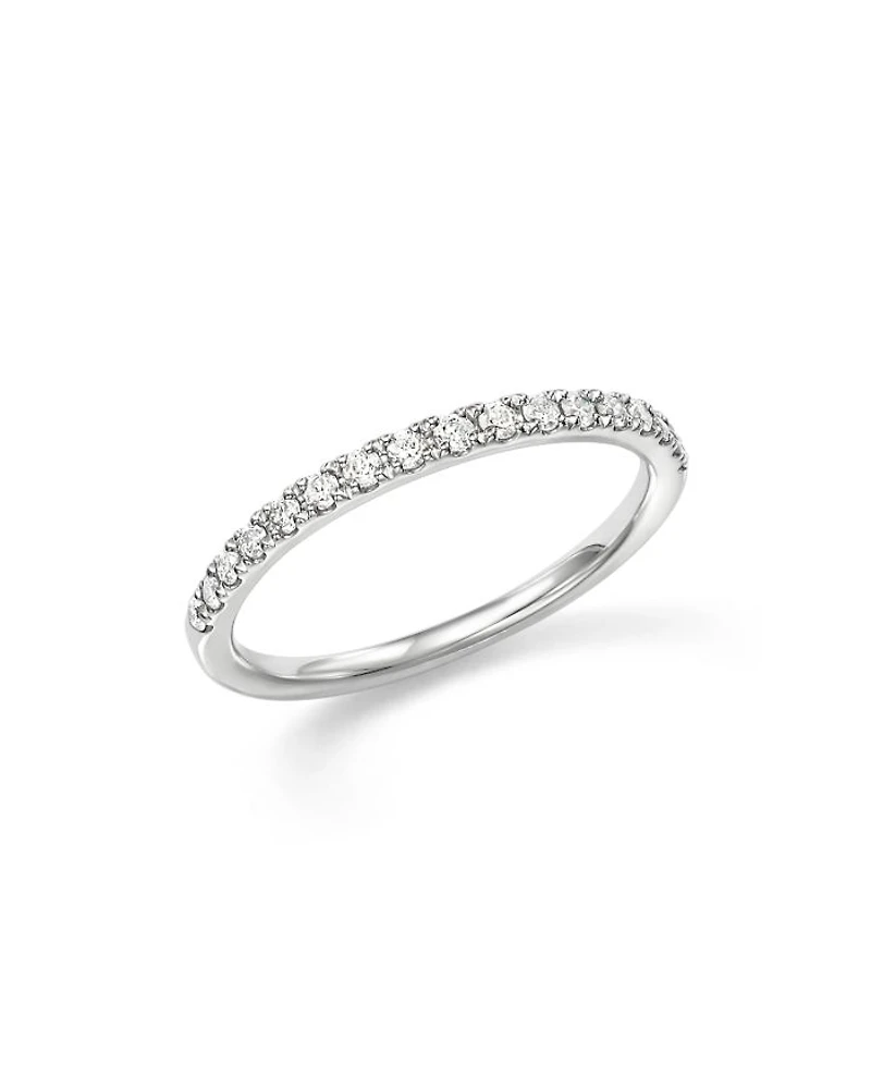Diamond Micro-Pave Stack Ring 14K White Gold, .25 tcw - Exclusive