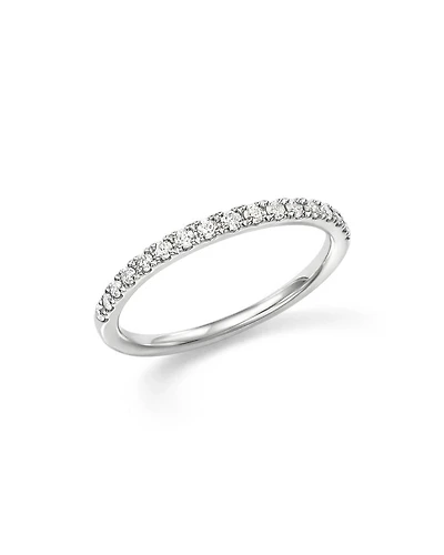 Diamond Micro-Pave Stack Ring 14K White Gold, .25 tcw - Exclusive