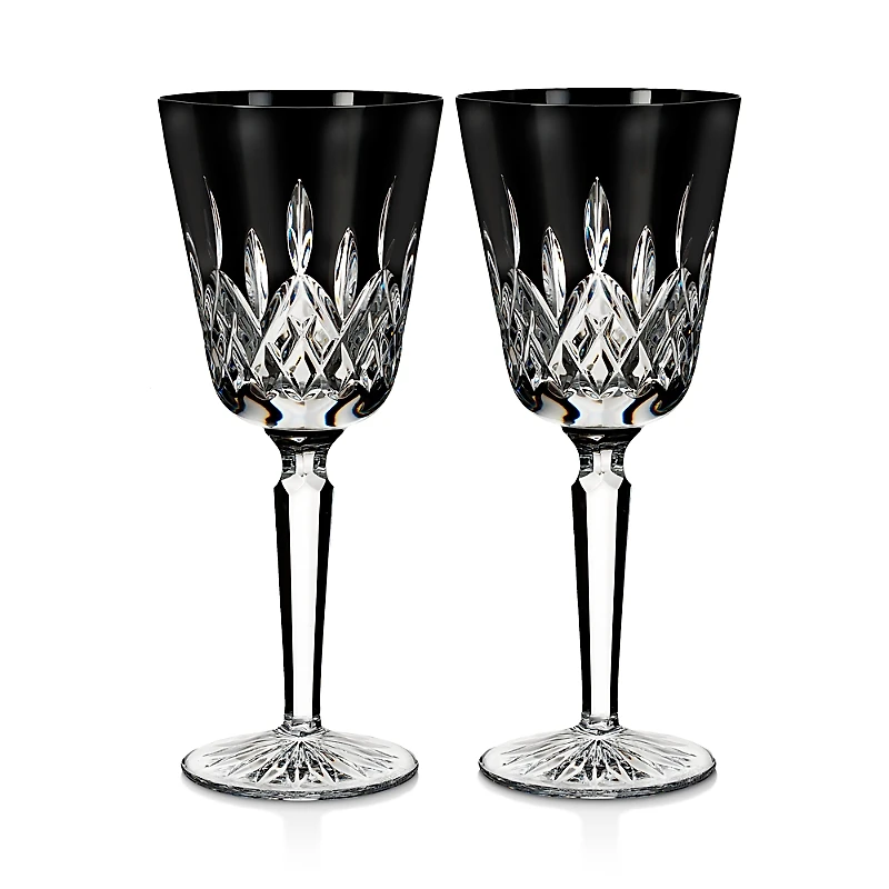 Waterford Lismore Black Goblet, Set of 2