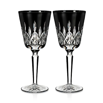 Waterford Lismore Black Goblet, Set of 2