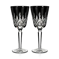 Waterford Lismore Black Goblet, Set of 2