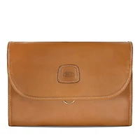 Bric's Life Pelle Leather Tri-Fold Toiletry Kit