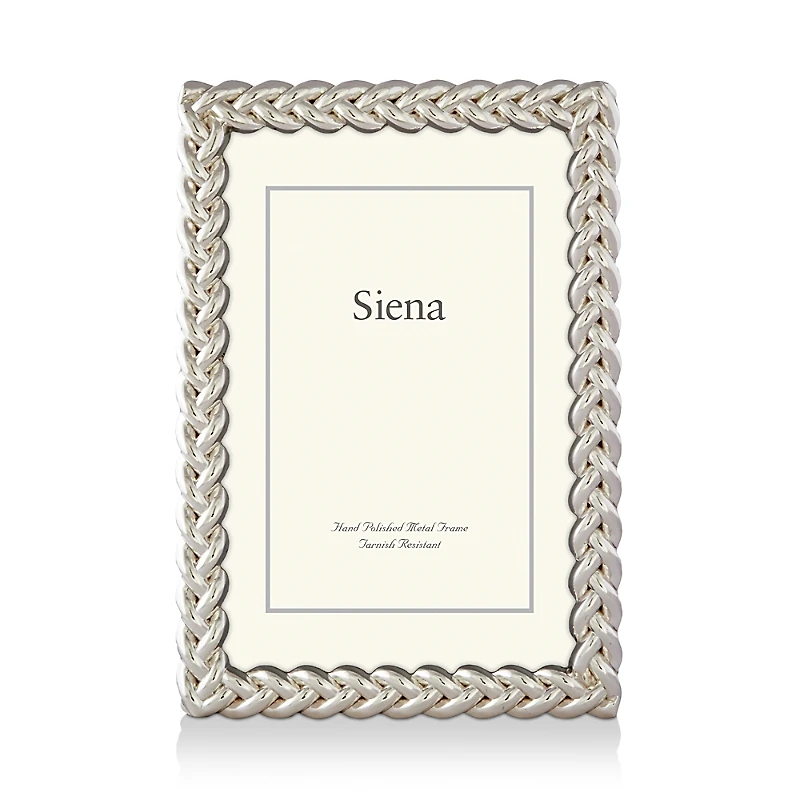 Siena Silver Braid Frame, 4 x 6