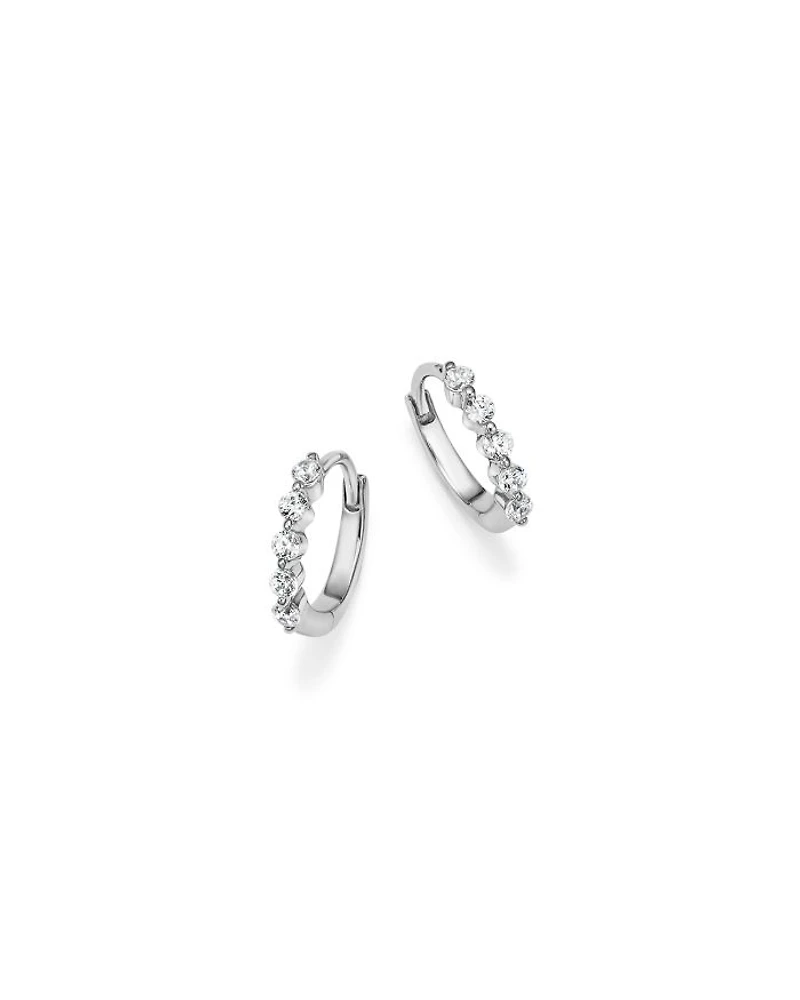 Diamond Mini Hoop Earring Collection 14K Gold, 0.25 tcw