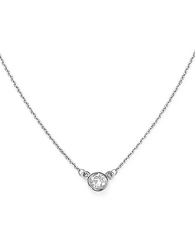 Diamond Bezel Set Pendant Necklace