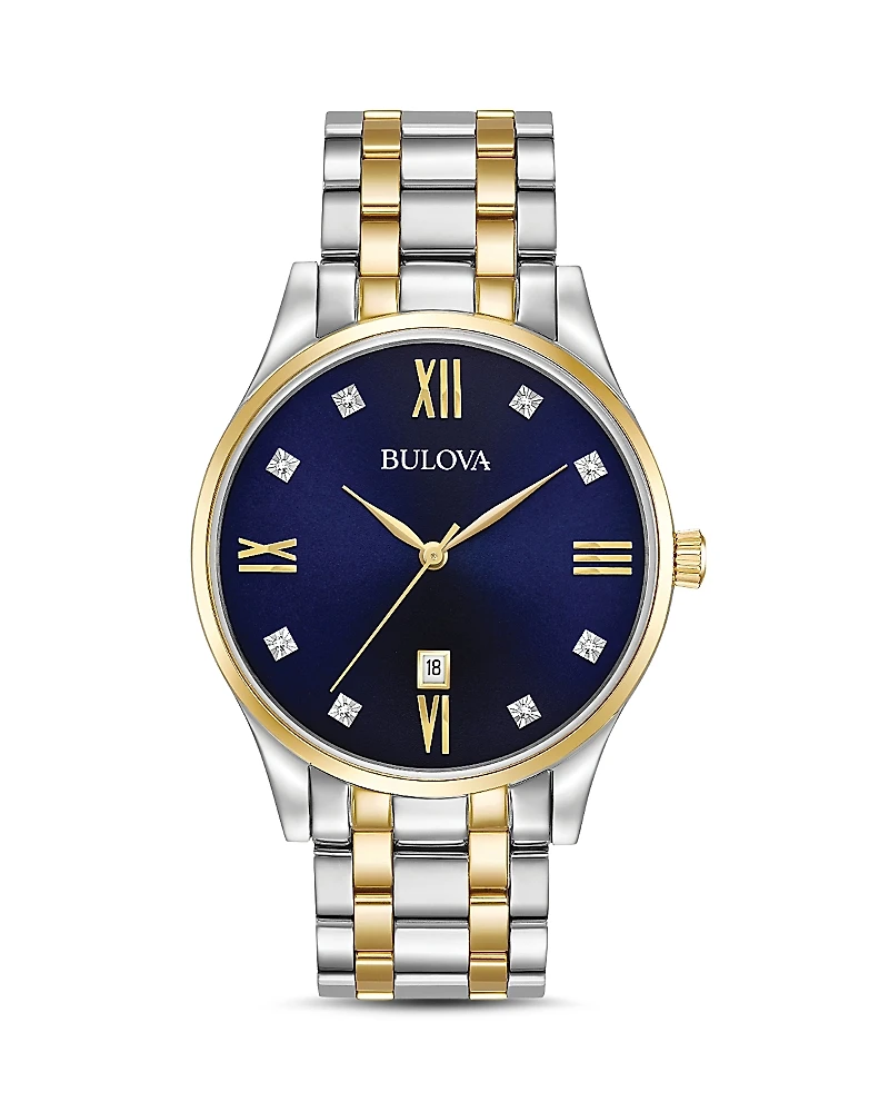 Bulova Two-Tone Diamonds Watch, 40mm