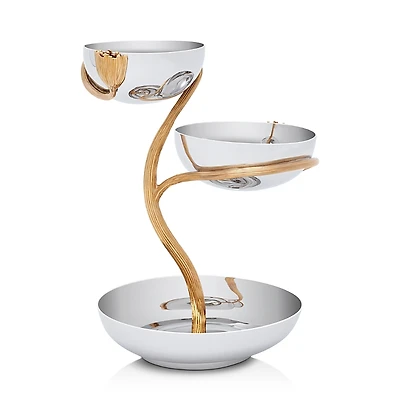 L'Objet Deco Leaves Three Tier Small Server