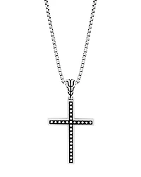 John Hardy Sterling Silver Classic Chain Jawan Cross Pendant Necklace, 20