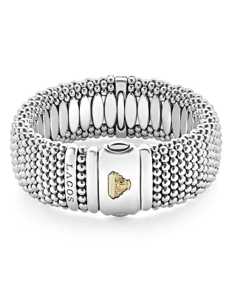 18K Gold & Sterling Silver Diamond Lux Single Station Bracelet