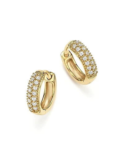 Bloomingdale's Fine Collection Diamond Mini Hoop Earrings