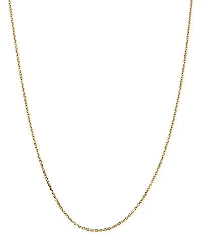 Bloomingdale's Fine Collection Men's 14K Yellow Gold 1.65mm Solid Diamond Cut Cable Chain Necklace, 16