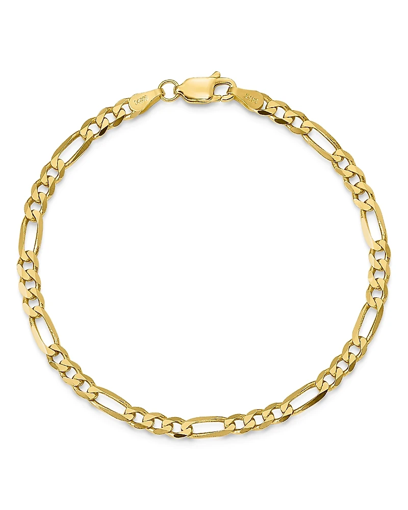 Bloomingdale's Fine Collection Men's 14K Yellow Gold 4mm Flat Figaro Chain Bracelet