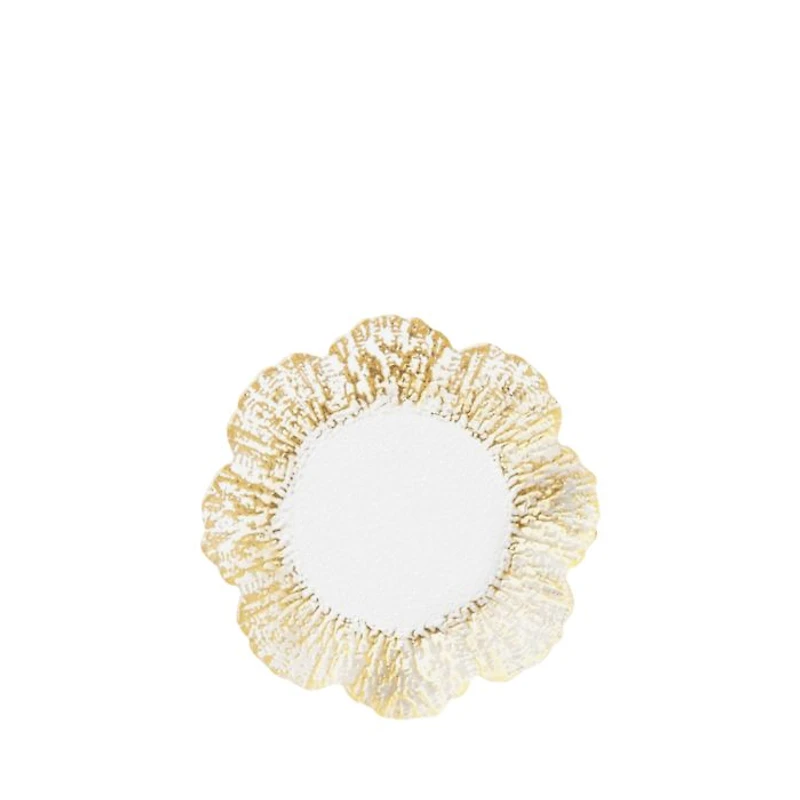Rufolo Glass Gold Canape Plate
