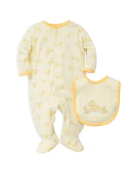 Little Me Unisex Ducks Footie & Bib Set - Baby