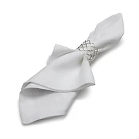 Aman Imports Netted Brass Napkin Ring - Exclusive