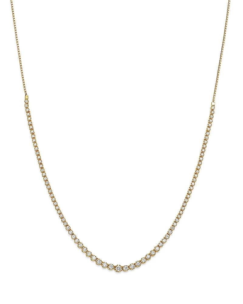 Bloomingdale's Fine Collection Diamond Graduated Bolo Necklace