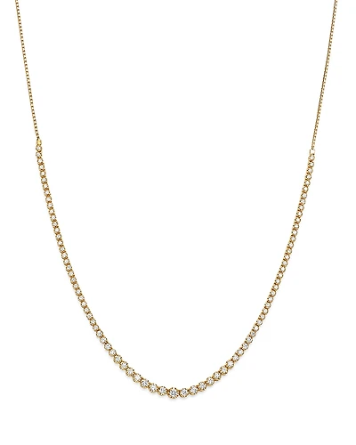 Bloomingdale's Fine Collection Diamond Graduated Bolo Necklace