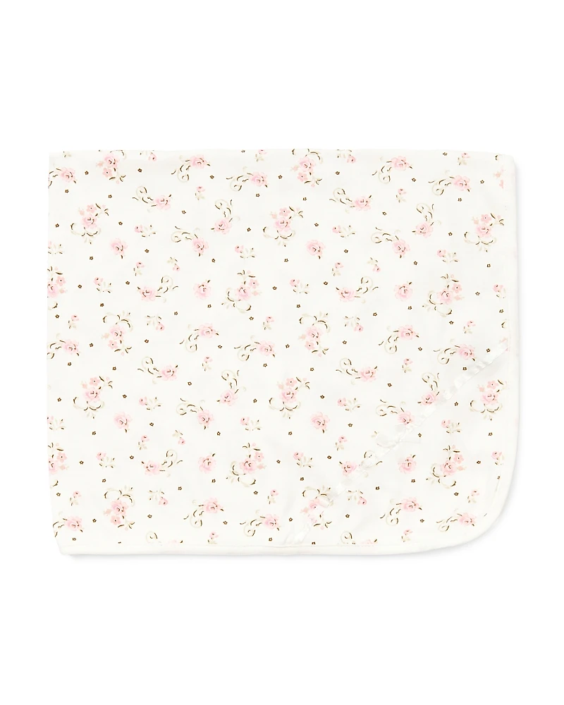 Little Me Girls' Rose Print Blanket - Baby