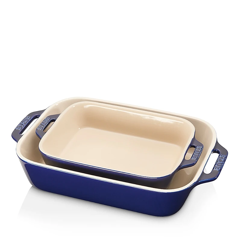 Staub Ceramic Rectangular Baking Dish 2-Piece Set