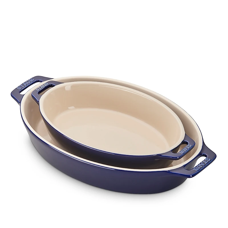 Staub Ceramic Oval Baking Dish 2-Piece Set