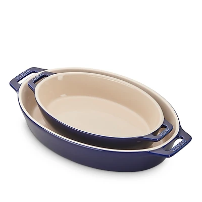 Staub Ceramic Oval Baking Dish 2-Piece Set