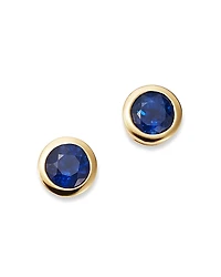 Bloomingdale's Fine Collection Sapphire Bezel Stud Earrings