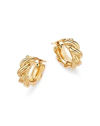Bloomingdale's Fine Collection Knotted Small Hoop Earrings