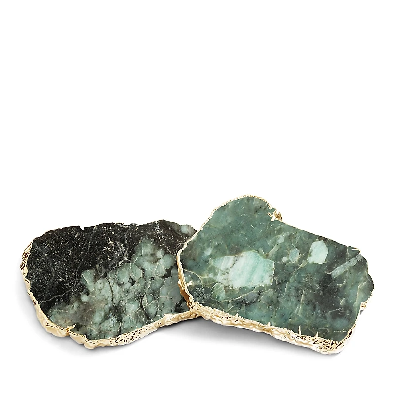 Anna new york Emerald & Gold Kivita Coasters, Set of 2