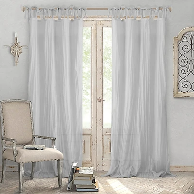 Elrene Home Fashions Jolie Semi-Sheer Pleated Curtain Panel