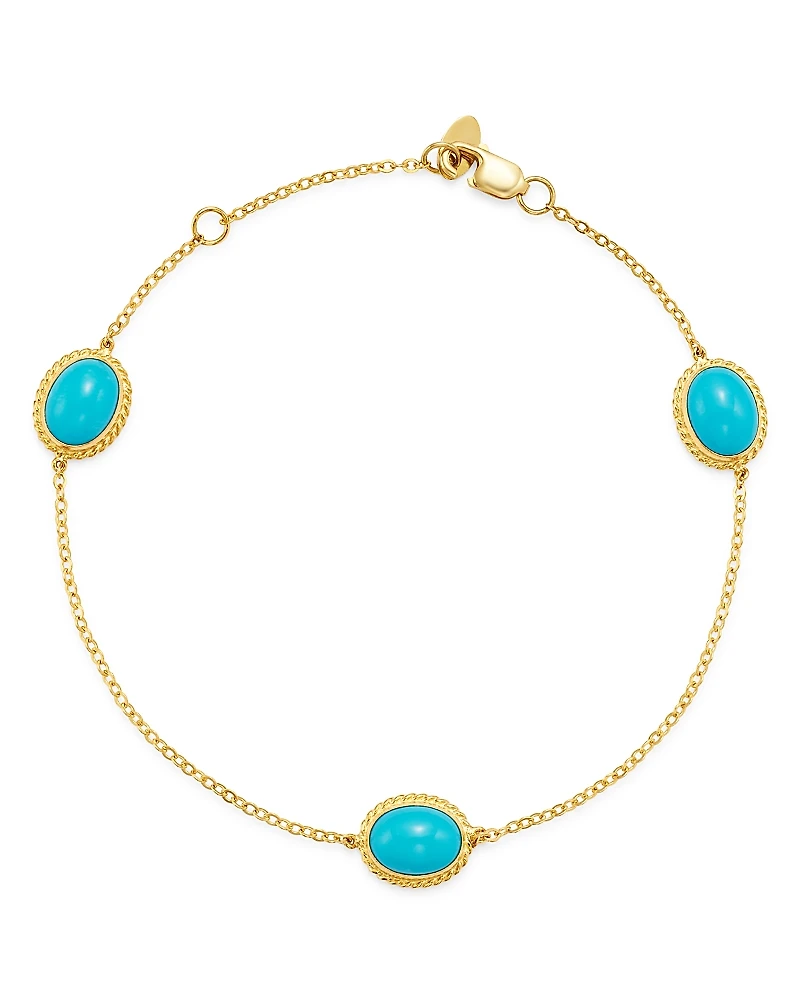 Bloomingdale's Fine Collection Turquoise Station Bracelet
