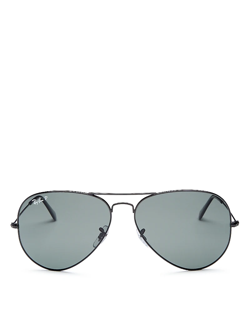 Ray-Ban Men's Classic Polarized Brow Bar Aviator Sunglasses, 62mm