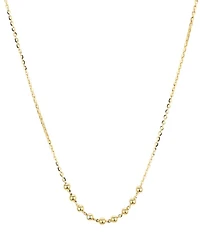 Beaded Chain Necklace in 14K Gold-Plated Sterling Silver, 16"