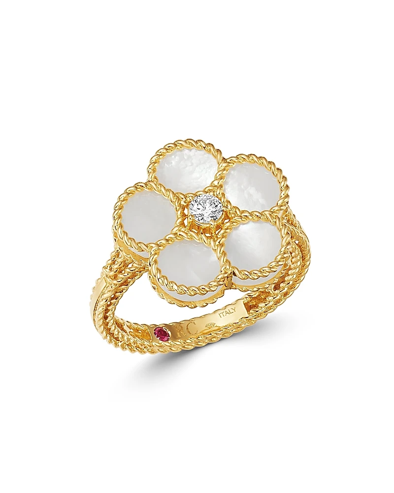 Roberto Coin 18K Yellow Gold Daisy Mother-of-Pearl & Diamond Ring - Exclusive