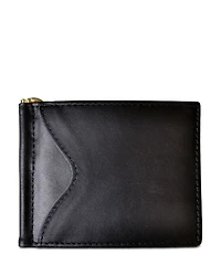 Leather RFID-Blocking Money Clip Wallet