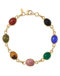 Bloomingdale's Fine Collection Multi-Stone Scarab Link Bracelet
