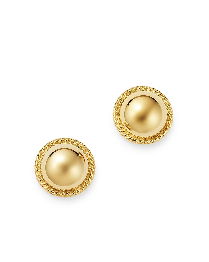 Bloomingdale's Fine Collection Braided-Edge Dome Stud Earrings