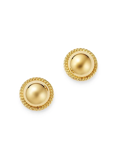 Bloomingdale's Fine Collection Braided-Edge Dome Stud Earrings