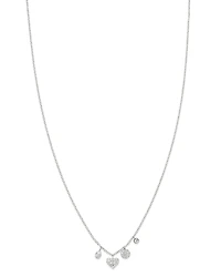 Meira T 14K White Gold Diamond Charm Necklace, 18