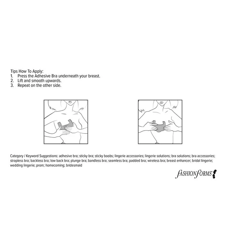 Adhesive Body Bras, Set of 3