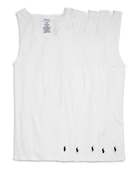 Polo Ralph Lauren Cotton Ribbed Classic Fit Tanks, Pack of 5