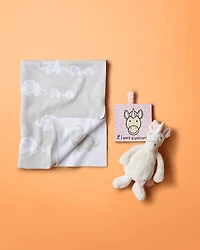 Unisex Elephant-Print Blanket - Baby