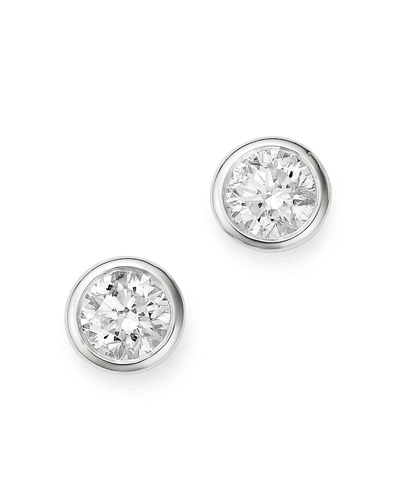 Bloomingdale's Fine Collection Diamond Bezel Set Stud Earrings