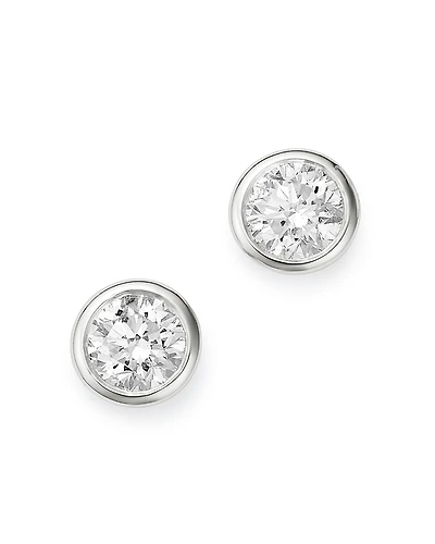 Bloomingdale's Fine Collection Diamond Bezel Set Stud Earrings