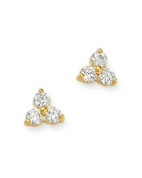 Bloomingdale's Fine Collection Diamond Three-Stone Stud Earrings